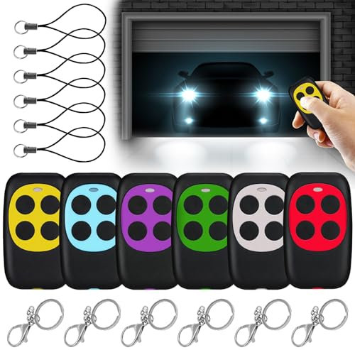 AOUZOVLI 6 Pcs Telecommande Universelle Portail Telecommande Portail Telecommande Porte De Garage Telecommande Portail 433mhz Ouverture Automatique Télécommande Radio Garage Avec Porte-Clés