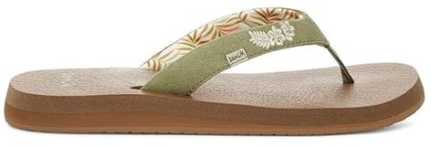 Sanuk Damen Yoga 2 Flipflop Sandalen, Sage Paradise Palms, 42.5 EU