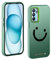 TAUYN Custodia per Oppo Reno 6/Reno6 5G, Indietro Faccia Sorridente Modello Desingn Cover, PC Antiurto Ultra Sottile Custodia, Verde