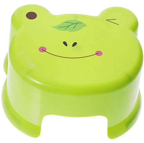 Tabouret Enfant AntidéRapant Vert Plastique Stable avec Pieds AntidéRapants pour Usage Domestique Et Salle De Bain 8 3 Pouces Hauteur AdaptéE