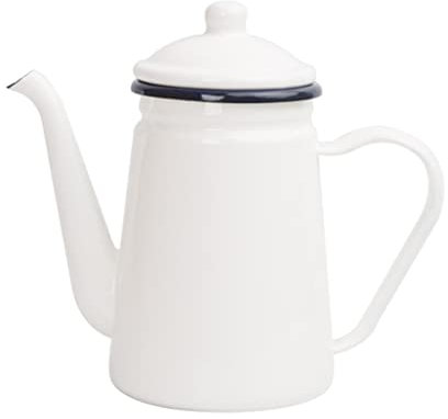 Tea Kettle 1.1L/37.1OZ Enamel Kettle Coffee Pot Tea Pots Enamel Camping Gas Kettle Stovetop for Home Induction Hobs Gas Kitchen Large Capacity Teapot