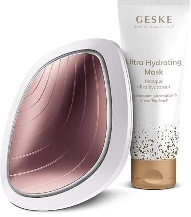 GESKE Sonic Warm & Cool Mask + GESKE Ultra Hydrating Mask | SmartAppGuided™ | Set mit passender Kosmetik-Zugabe | Beauty-Bundle | Gesichtsmasken für Frauen und Männer