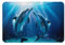 Mexpekil Badematte, 40 x 60 cm, Unterwasser-Delfine, Badezimmerteppich, Mikrofaser, rutschfeste Bodenmatte für Badezimmer, Küche, Dusche, Schlafzimmer, Tür
