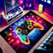 Xisnuient Gaming Rugs for Bedroom Boys Teenage Kid Girls Gaming Bedroom Accessories Gamer Wallpaper Rug Modern 3D Cool Visual Living Room Small Floor Mats E-sports Carpet Pads (Glare,80x120cm)