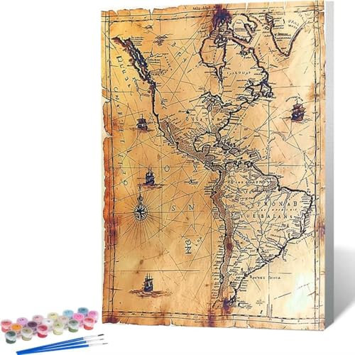 Peinture par Numéro Kits pour Adulte, Peinture Numero Peinture à l'huile Peindre par Nombre Kits avec Pinceaux et Acryliques Bricolage Peintures Kits pour la Décoration de la Maison 40x50cm L-W