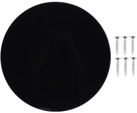 aqxreight 450 Mm Runde Tischplatte aus Schwarzem, Glänzendem Massivholz, Lichtbeständig, Erosionsbeständig, Schnelle Montage mit Schrauben, Ideal für Wohnmobil-Yachtdeck-Terrasse, für