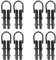 Fivetwofive 1.5 Inch Climbing Rope Clamp,8 Sets Rope Climb Clasp Workout Rig Attachment Hook for Rope Climbing Gym Strength Training