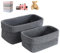 2 Stück Aufbewahrungskorb Geflochten,Häkelkorb Körbe Geflochten,Aufbewahrungskorb Set Für Wohnzimmer,Bäder,Büros,Küchen,Handtücher,Kosmetik,Spielzeug,Schmuck(Grau)