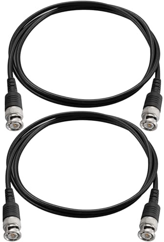 BINTA 2 Pièces Câble Coaxial BNC Mâle à Mâle 50 Ohms, Câble Vidéo SDI Câble de 1 Mètre pour Analyseur d'Antenne, Caméra de Sécurité CCTV, Oscilloscope et Système Vidéo