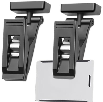 Porte-papier pour tableau de bord – Pince pour ticket de voiture, organiseur de carte de stationnement | Conception à ressort robuste, cadre compact et discret, fixation facile avec poignée transparen