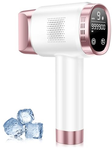 Beauris IPL Laser Hair Removal Device for Women Men, Painless Ice-Cooling Hair Remover Machine, 3 Functions, 9 Levels, at-Home Salon & Long Lasting Results for Face Bikini Line Armpits Leg Body, Rose