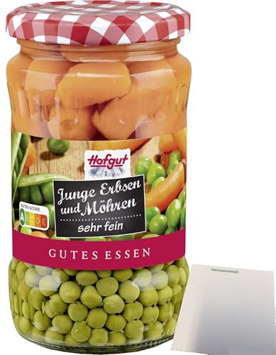 usy Bundle für Hofgut Erbsen sehr fein mit Möhren (370ml Glas) + usy Block