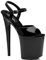 Pleaser FLAMINGO-809, Damen Plateau Sandalen, Schwarz (Schwarz (Blk Pat/Blk)), 38 EU (5 Damen UK)