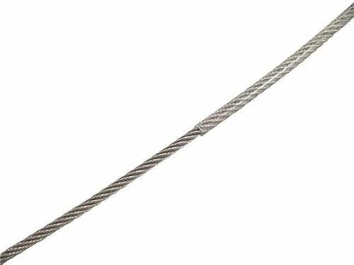 Yacht Steel Câble Souple 7x7 gainé Transparent, 1/1,5mm, 250m AISI 316