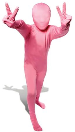 Morphsuits Deguisement Seconde Peau Enfant, Déguisement Seconde Peau Rose, Costume Zentai Enfant, Combinaison Moulante Rose, Costume Garcon Carnaval, Halloween L
