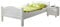 TiCAA Einzelbett Gästebett, Funktionsbett für Schlafzimmer, Kinderzimmer Kiefer massivholz Bettgestell 90 x 200