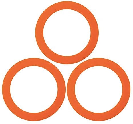 Argon Tableware Glass Storage Jar Seals - Medium / 7.5cm - 6 Pack - White - Silicone Food Preserving Containers Airtight Container Ring