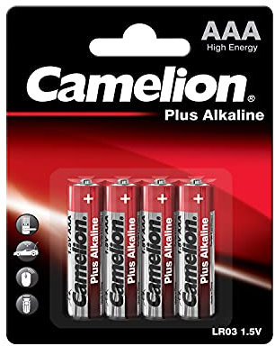 Camelion 59820 Pack de 4 Piles Alkaline universel LR3/AAA 1,5 V 1100 mAh
