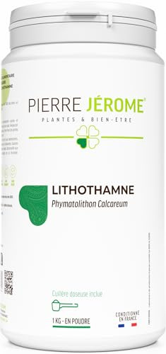 Lithothamne en Poudre Pierre Jérôme - 1000 G - Algue Rouge, Calcium Marin Naturel - Complément Os, Articulations, Equilibre Acido Basique - 1 KG - 1000 Jours