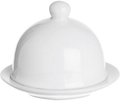 Excelsa Beurrier avec Couvercle pour Usage Domestique, Blanc, 7,6 cm