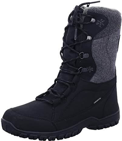 Lico MAIKE Damen Schneestiefel, Schwarz/ Grau, 39 EU