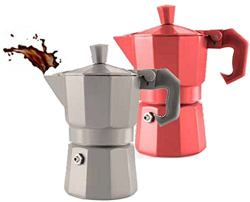 TxT Brandani Cafetière aromatic express 1 tasse aluminium taupe 11,5 x 6,5 x H 12,5 cm