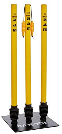Ram Cricket Indoor Stumps - Spring-Loaded - Yellow