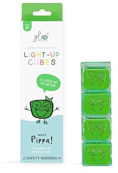 Glo Pals Pippa Leuchtwürfel, 4er-Set, Wasserspielzeug mit Leuchteffekt