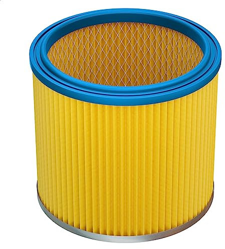 vhbw 1x Faltenfilter kompatibel mit Lavor Ashley 100, 300 Staubsauger - Patronenfilter, Blau Gelb