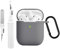 Teyomi Hülle kompatibel mit AirPods 2 mit Karabinerhaken, Schutzhülle kompatibel mit Apple Airpods 2 mit Reinigungsset, Silikonhülle kompatibel mit Airpods 1 2 Case (Grau)