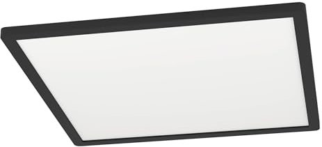 Eglo connect.z Smart Home Led Rovito-Z, lampada da soffitto nera, L x L 42 cm, ZigBee, app e controllo vocale, bianco caldo-bianco freddo, retroilluminazione RGB, dimmerabile