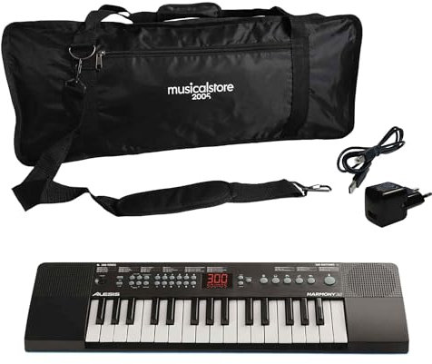 MusicalStore2005 Kit Tastiera 32 Tasti per Alesis Harmony 32, Inclusi Borsa a Tracolla, Alimentatore e Cavo - Ideale per Bambini e Studenti