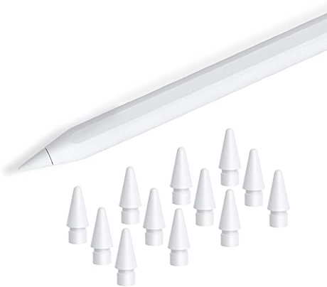Tucana Pen Tips Nips Compatible for iPad Pencil 1st & 2nd Generation (White 12-Pack)