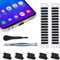 5PCS USB C Dust Plug & 28x Phone Speaker Mesh Dustproof Net Adhesive Stickers for iPhone 15 Plus Pro Max, Samsung Galaxy S23, S22, S21, S20, S10e, LG, Any Type-C Port, Anti Dust Kit with Tweezer