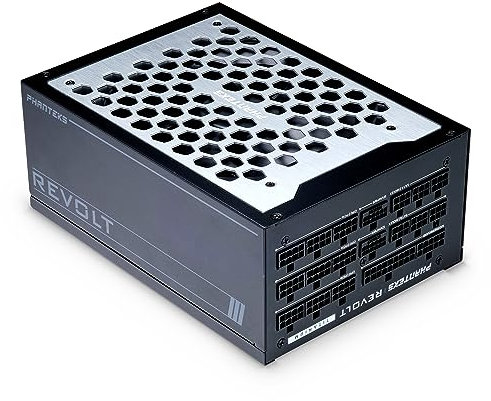 Phanteks (PH-P1600TR_BK01C) Revolt 1600W 80PLUS Titanium, ATX 3.0, PCIe 5.0, voll modular. Nur Netzteil, Schwarz
