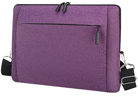 Hixingo Housse Ordinateur Portable 13 14 15.6 Pouces Oxford Imperméable Sacoche pour Portable Ordinateur Étanche de Protection Sac de Transport PC Compatible (15.6”,Violet)