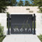 Festnight Gartentor Edelstahl gartentür Zauntor Gartenzaun Zauntür Hoftür Metalltor Einfahrtstor Abschließbar Tür Tor Gartenpforte Anthrazit-Gras-Design 105 x 80 cm