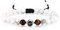 Lam Hub Fong Personalisiertes Foto Projektions Armband mit perlen Benutzerdefinierte Armband mit Bild Geschenk für Männer Familie (Weiß+Braun)
