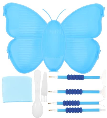 SEWACC 1set Diamond Drawing Tool Multi-Functional Diamond Storage Plates Holder Bead Sorting Tray for Nail Art and Rhinestone Projects