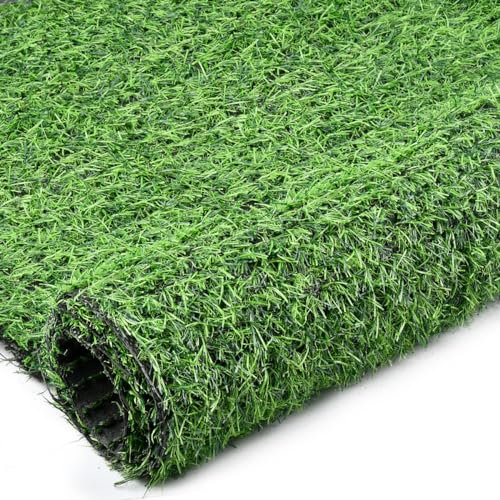 HUMOKI Artificial Grass Roll, 1m x1m Realistic Astro Turf Fake Lawn, Non Fade Artificial Grass, Non- slip Synthetic Grass Turf, Artificial Grass Rug, Synthetic Grass for Balcony, for Garden, Pet, Dog
