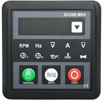 Mebay DC20D MKII Generator Control Module DC20D Small Diesel Genset Controller Panel USB Programmable PC Connection Automatico (Color : DC20D MKII)