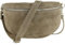 MIRROSI® Bauchtasche Damen, Made in Italy, Echtleder Umhängetasche Echtes Leder, Brusttasche, Crossbody Bag aus WLD Veloursleder, in 3 Größen erhältlich (Taupe WLD Silberner Reißverschluss) (Gr.S)