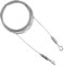 FINELYCR Cavo Acciaio Rivestito Placcato Nickel, 1,5 mm x 5 m Filo Acciaio con Gancio Regolabile, Cavo Acciaio per Tende, Utilizzato per il Campeggio, L'asciugatura dei Vestiti, la Corda per Tende