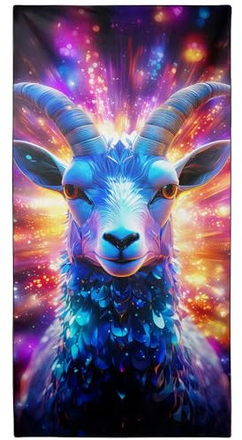 YISUMEI Mikrofaser Strandtuch XXL, Strandhandtuch Leicht Badehandtuch Schnelltrocknend, Fantasie Schaf, 180 x 90 cm