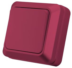 Interruptor de pared,interruptor de pared burdeos 1 vía,interruptor mecánico de pared 86 mm, interruptor estándar 10 Amp, 250 V