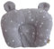 WERNZATT-Baby Reisekissen Kinderwagen Autositz Weiches Kopf- und Nackenstützkissen Baby Reise Nackenkissen (Grauer Sternenmond, 22cm*28cm)
