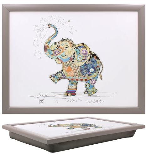 Lesser & Pavey Bug Art Knietablett Eddie Elefant mit Sitzsack zum Servieren von Gerichten | Schöne Knietabletts zum Essen auf dem Schoß zum Abendessen oder zum Atmen | neu gestaltete