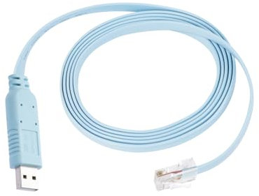 GELRHONR Câble de console USB vers RJ45, connecteur USB vers connecteur RJ45, adaptateur de console série, routeur/commutateur, pour ordinateur/ordinateur portable sous Windows, OS, Linux, bleu