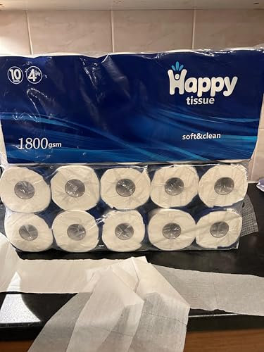 NokarOnline Premium 4-Ply Tissue Paper – Ultra-Soft, Bulk 10-Pack (1800 Sheets/Roll, Septic Safe & Eco-Friendly)