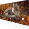 Speed Gaming Mauspad 1200 x 600mm, XXL Mousepad, Tischunterlage Large Size Groß, verbessert Präzision und Geschwindigkeit, abwaschbar - für Microsoft Maus und Tastatur Blume Katze